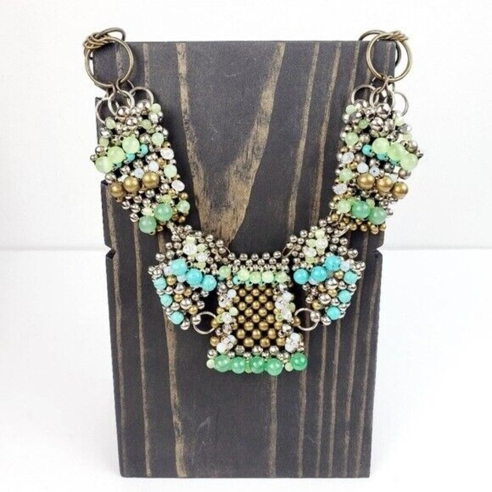 Anthropologie Pam Hiran Bibb Statement Necklace Colorful MUST SEE! - Picture 2 of 5